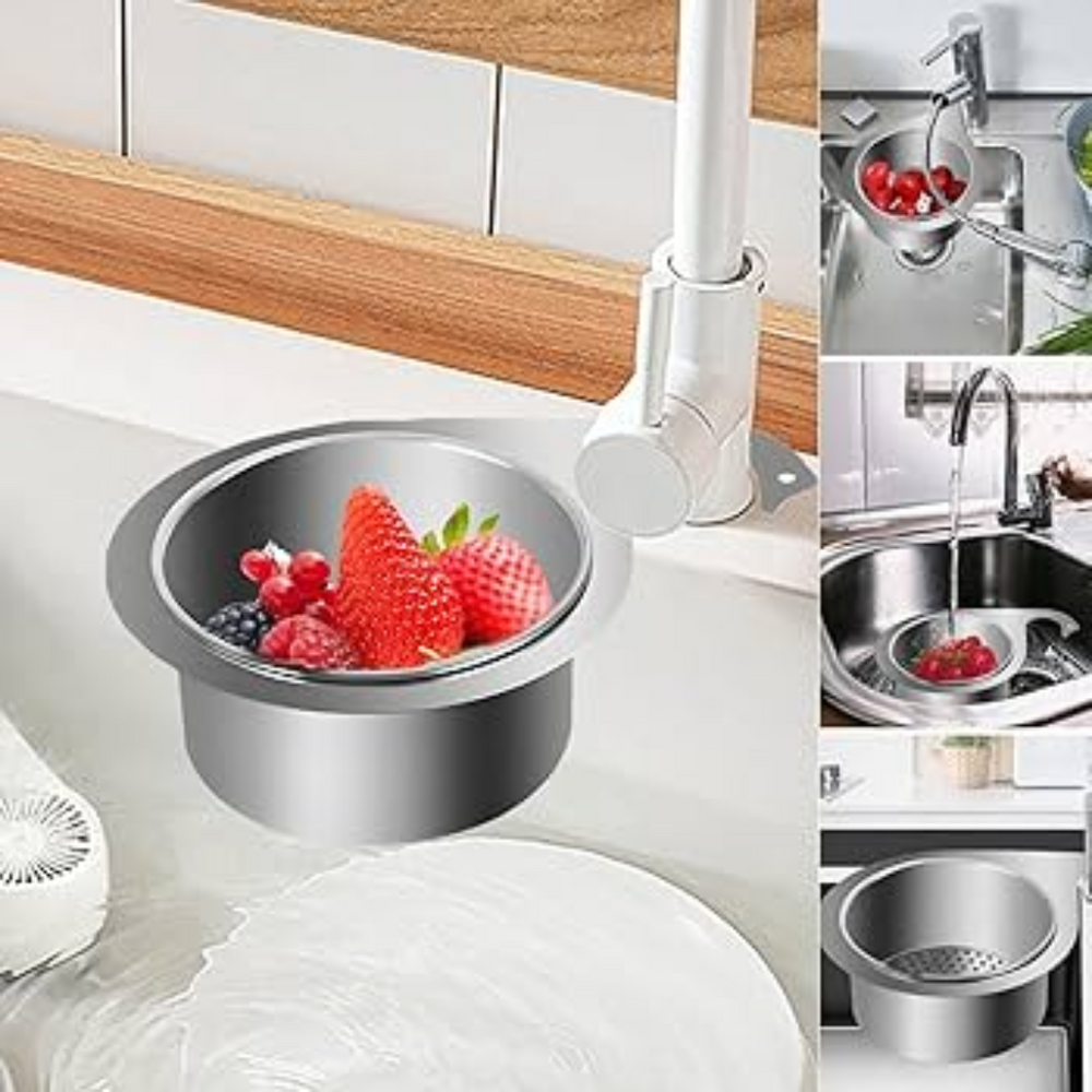 Globetrek° SinkStrainer 1+1 GRATIS: Roestvrij Filter Zwaan Stijl Spoelbak Zeef