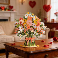 FlowerCard 1+1 GRATIS - 3D Pop Up Bloemenboeket Speciale Wenskaart