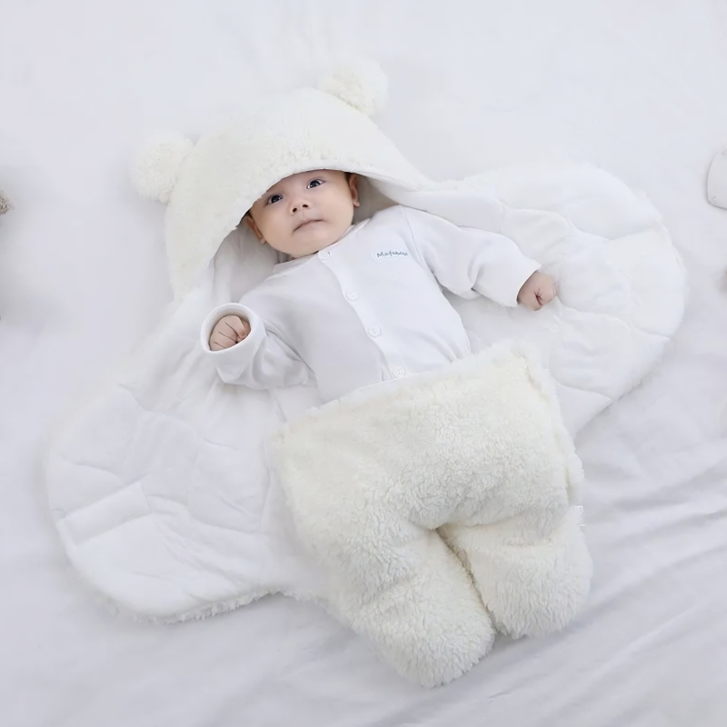 Kletshuts™ BabySwaddle: Ultra-Zachte Veilige Baby Inbakeren Slaapzak
