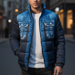 Icone™ ClassicJacket: Premie Stijlvolle Vintage-Inspiratie Denim Ontwerp Klassieke Jas