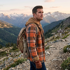 Icone™ CheckeredJacket: Winter Capuchon Toevallig Geruite Jasje