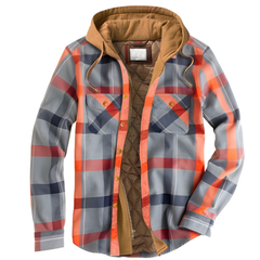 Icone™ CheckeredJacket: Winter Capuchon Toevallig Geruite Jasje