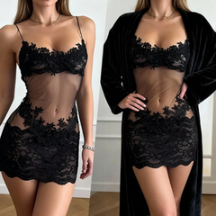 Icone™ LingerieSet 1+1 GRATIS - Geëmbroide Doorzichtige Kant Elegantie Lingerie Set