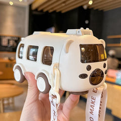 Kletshuts™ BusTumbler: Schattige Leuke Grote Capaciteit Kinderen Bus Water Tumbler