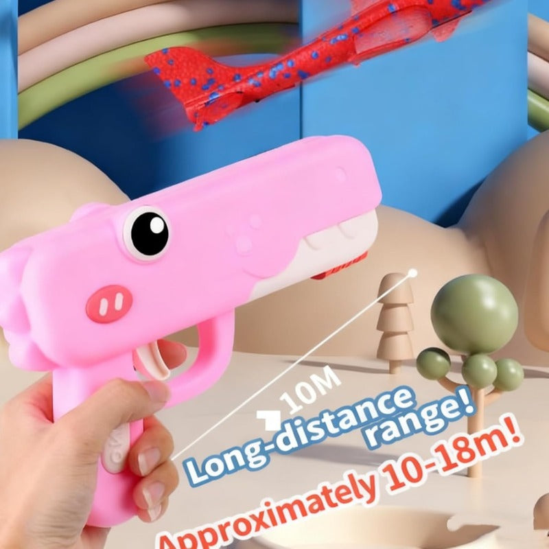 Kletshuts™ DinoBlaster: Dinosaurussen Vliegtuig Launcher Kinderen Blaster Speelgoed