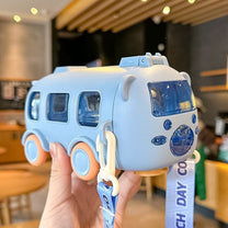 Kletshuts™ BusTumbler: Schattige Leuke Grote Capaciteit Kinderen Bus Water Tumbler