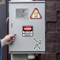 FunnyStickers: Grappige Blauwe Kraag Waterdichte Stickers Pakket