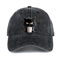 Icone™ CatCap 1+1 GRATIS: Stijlvol Casual Zwarte Baseball Speelse Kat Cap Ontwerp