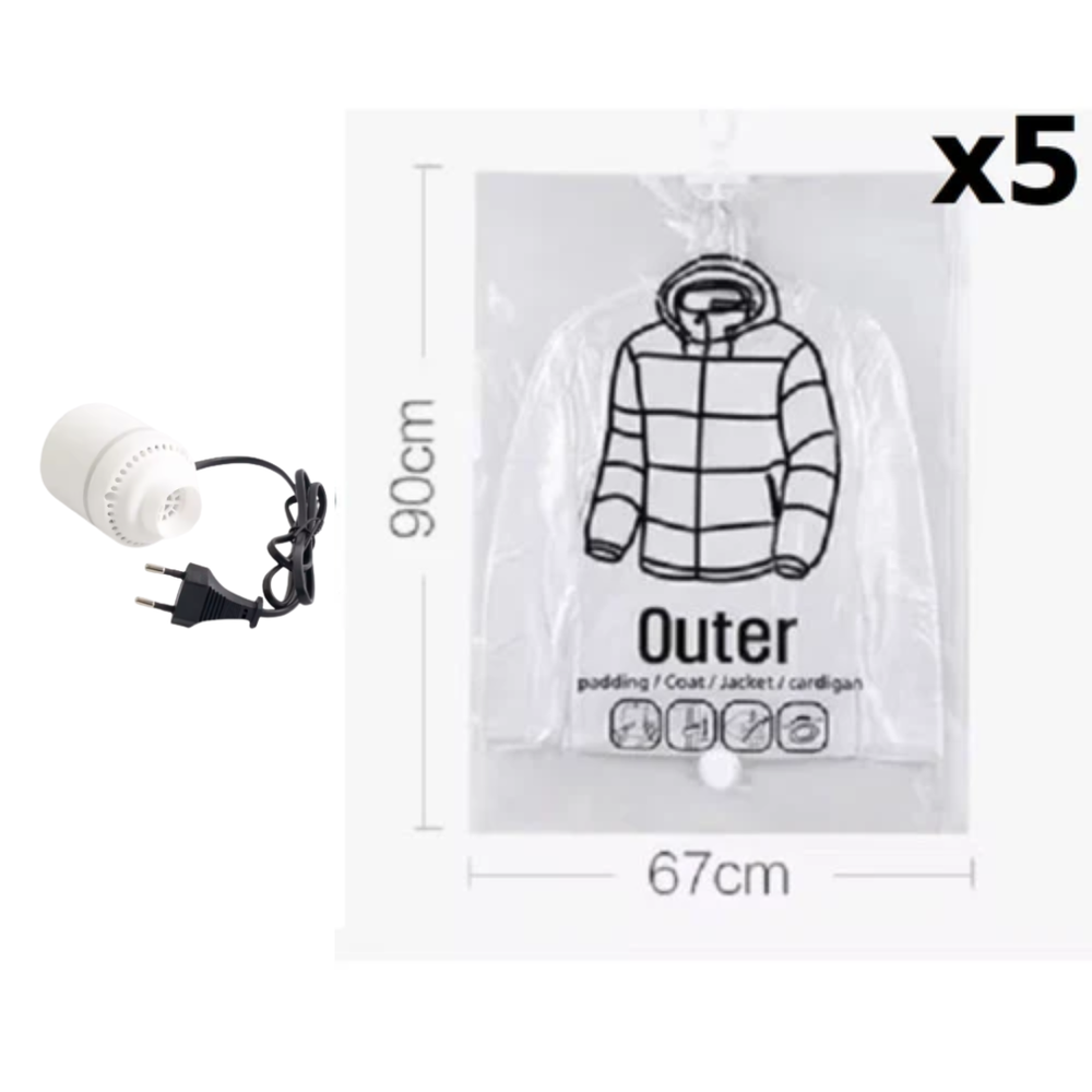 Icone™ SpaceCompress: Hangende Vacuum Opbergzakken