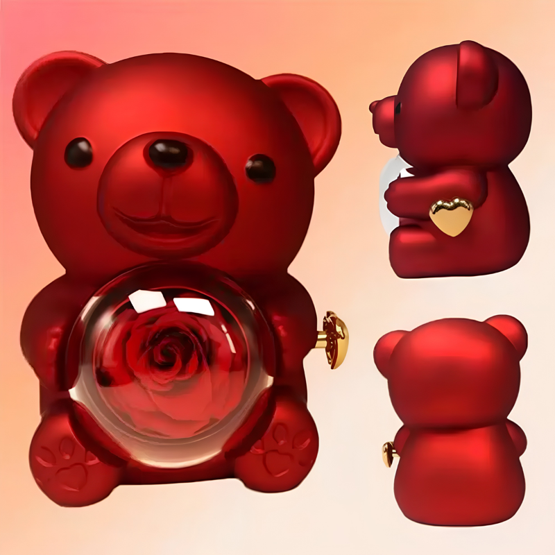 Jewelance™ TwinHearts – Roterende Roos Tweelingharten Ketting Cadeau Sieraden