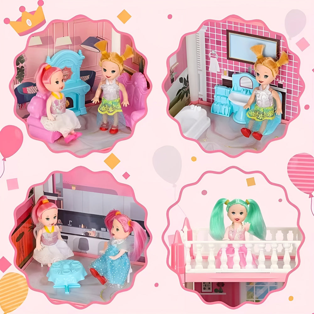 Kletshuts™ MiniMansion: Prinsessen Droom Kasteel DIY Poppenhuis Mini Landhuis Speelset