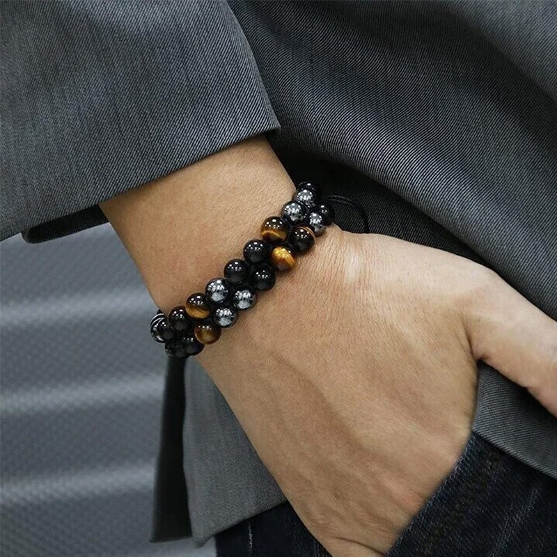 Jewelance™ ProtectionBracelet 1+1 GRATIS: Dubbel Laag Tijgeroog Bescherming Armband