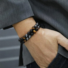 Jewelance™ ProtectionBracelet 1+1 GRATIS: Dubbel Laag Tijgeroog Bescherming Armband