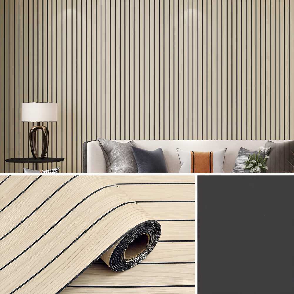 WallSticker: Elegante Houtachtige Zelfklevende DIY Thuis Wand Stickerdecoratie
