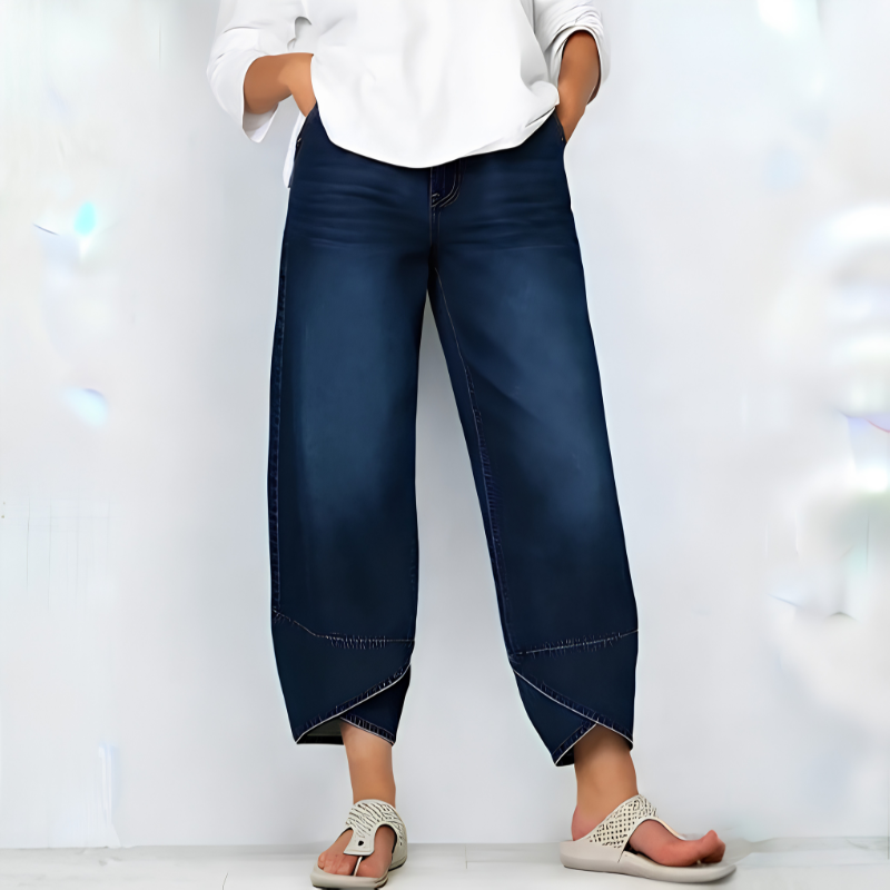Icone™ UniqueJeans: Unieke Asymmetrische Type Wijde Been Jeans
