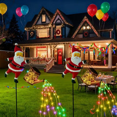 Ledsen™ SantaKettle: Zonne-Energie Gloeiend Buiten Kerstman Waterkoker Decoratie
