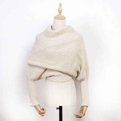 Icone™ ScarfSweater: Stijlvolle 2-In-1 Omvormbare Warme Sjaal Trui