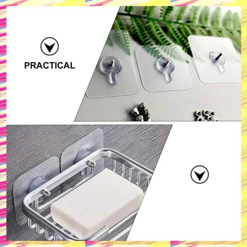 GlideHold® TransparentHook: Zwaar Plicht Boorvrije Montage Transparant Haak