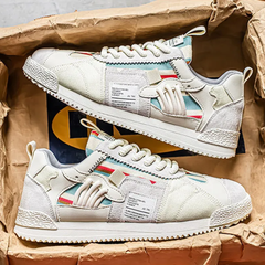 Happy™ PatchworkShoes: Mannen Stijlvolle Straatkleding Lapwerk Schoenen