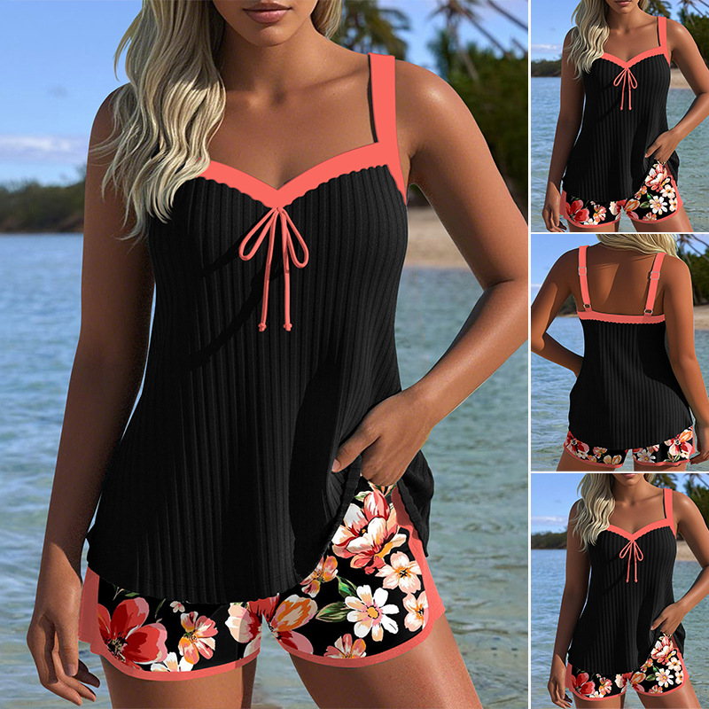 Icone™ SummerTankini: Moderne Comfortabele Tweedelige Zomer Tankini Zwemset