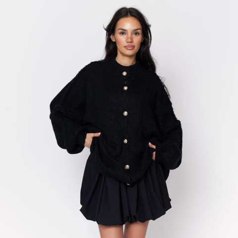 Icone™ CozyCardigan - Gezellige Gebreide Hoge Hals Over-Groot Cardigan