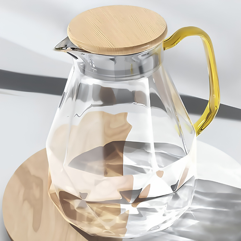 Globetrek° GlassPitcher - Elegante Glazen Diamantpatroon Werper