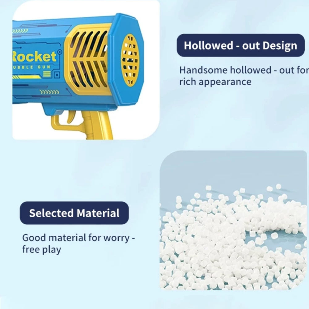 Kletshuts™ BubbleGun – Automatisch Zeep Raket Bubbel Pistool Blaasapparaat Speelgoed