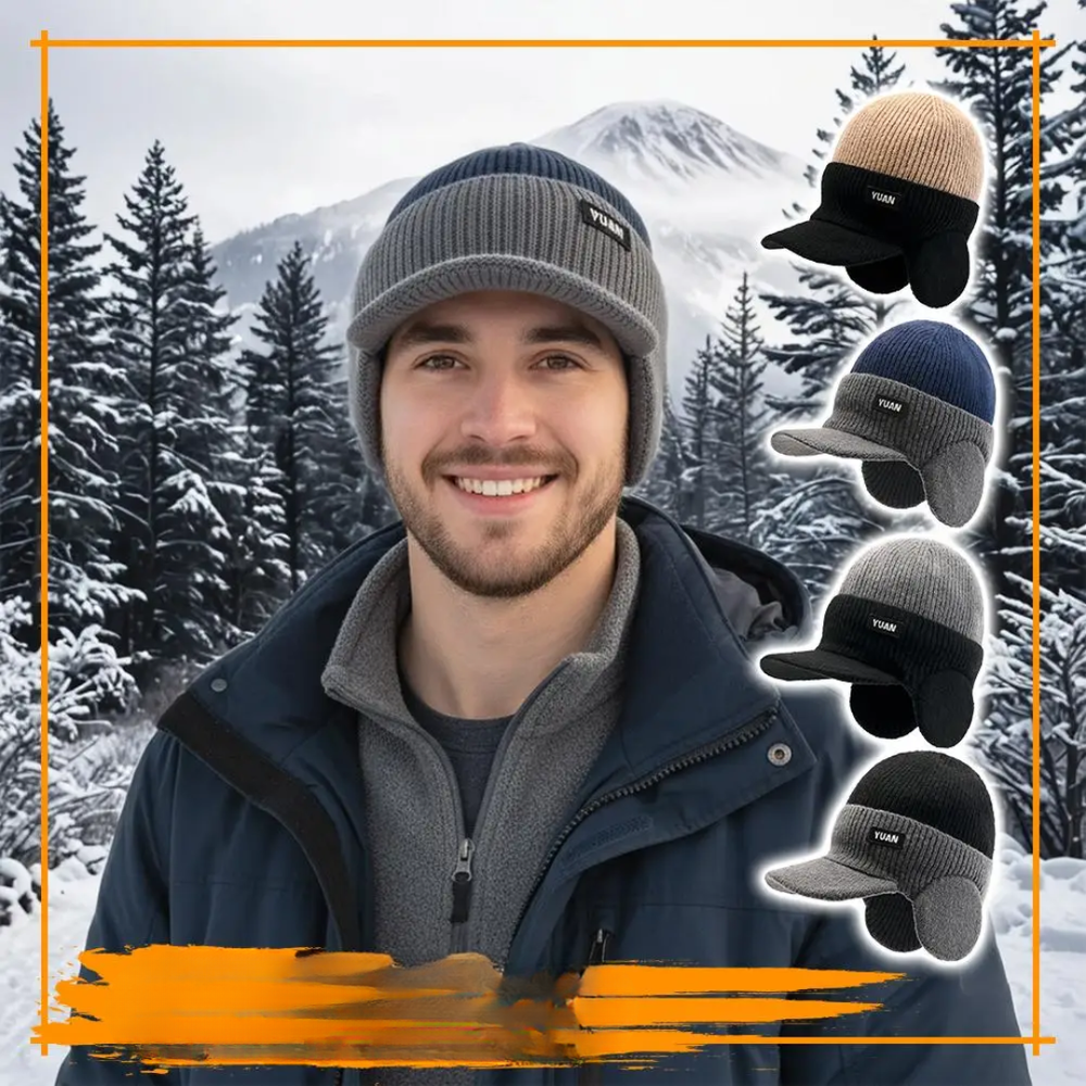 Icone™ EarflapBeanie 1+1 GRATIS: Dikke Gebreide Winter Muts Oorflap Bescherming