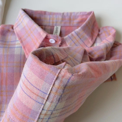 Icone™ CheckeredShirt: Stijlvol Toevallig Pastelroze Geruit Shirt