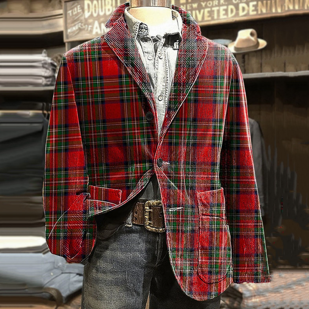 Icone™ VintageJacket: Stijlvol Heren Casual Klassiek Vintage Jas