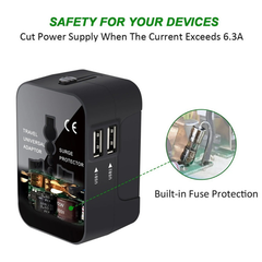 UniversalAdapter - Universele Dual Ports Reizen Compacte Adapter