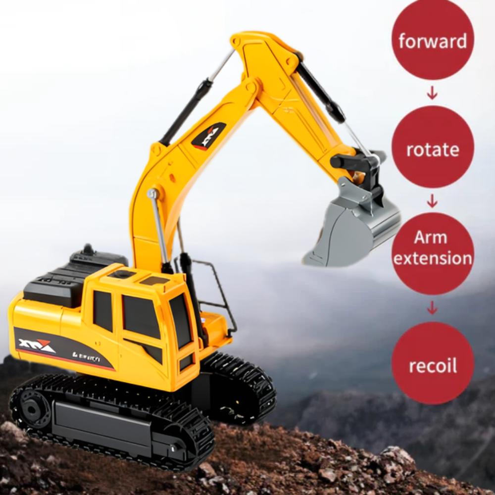 Kletshuts™ ExcavatorToy: Afstandsbediening Kinder Graafmachine Speelgoed