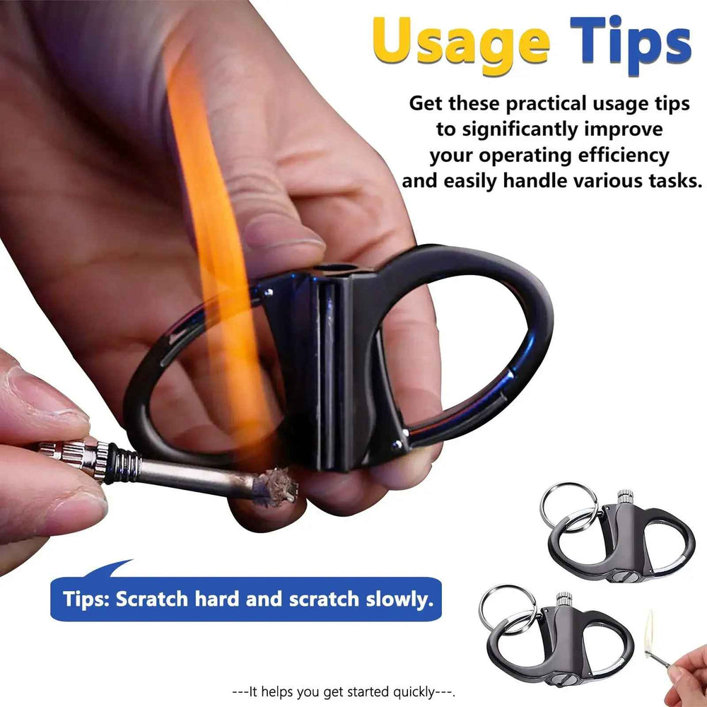 CompactLighter 1+1 GRATIS: Hervulbare 2-In-1 Karabinier Permanente Compacte Aansteker