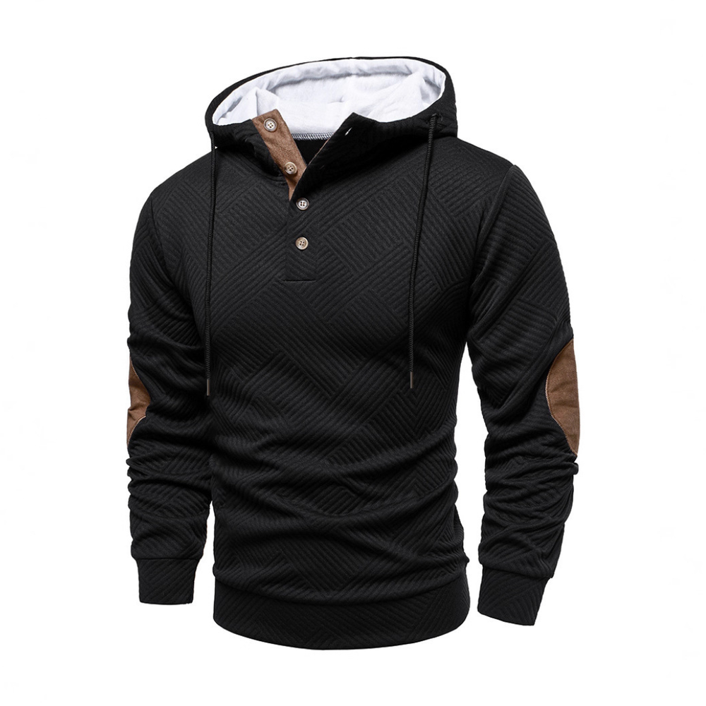 Icone™ VersatileHoodie: Toevallig Helft-Knop Trekkoord Veelzijdig Capuchon