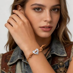 Jewelance™ KnottedBracelet 1+2 GRATIS - Boheemse Geknoopte Hartsteen Armband