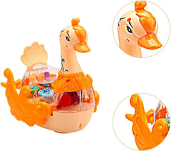 Kletshuts™ SwanToy - LED Transparant Tandwiel Ontwerp Zwanen Speelgoed