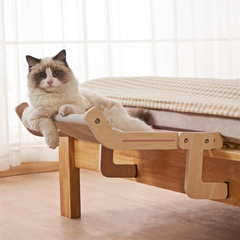 Catfri® HangingBed - Premium Verstelbare Houten Katten Hangmat Hangende Bed