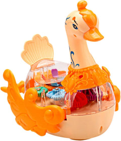Kletshuts™ SwanToy - LED Transparant Tandwiel Ontwerp Zwanen Speelgoed