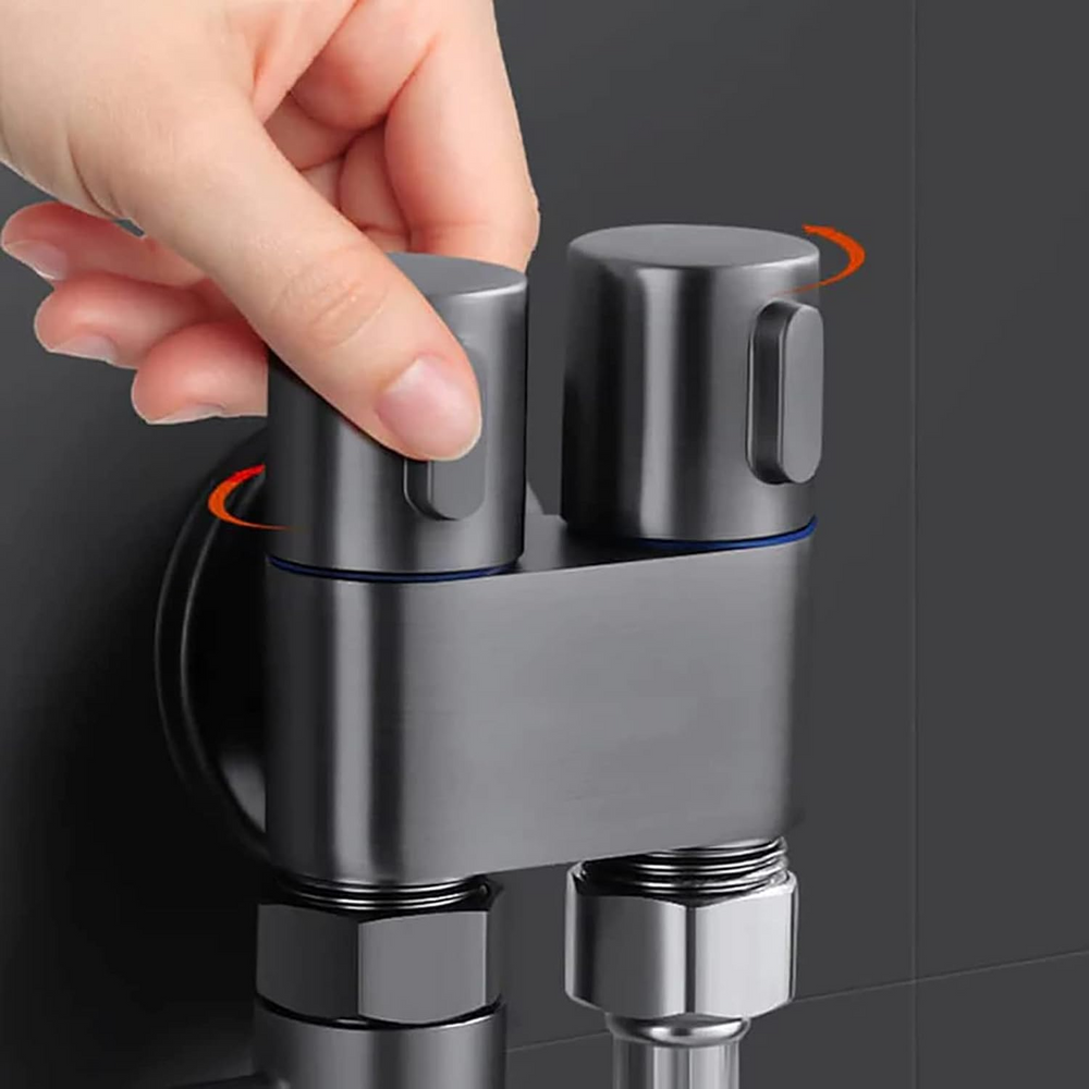 Globetrek° PremiumBidet - Eenvoudige Installatie Dubbele Ventiel Handgehouden Premie Bidet Set