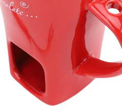 Globetrek° FondueMug – Keramiek Elegant Chocolade Fondue Mok Met Roerder