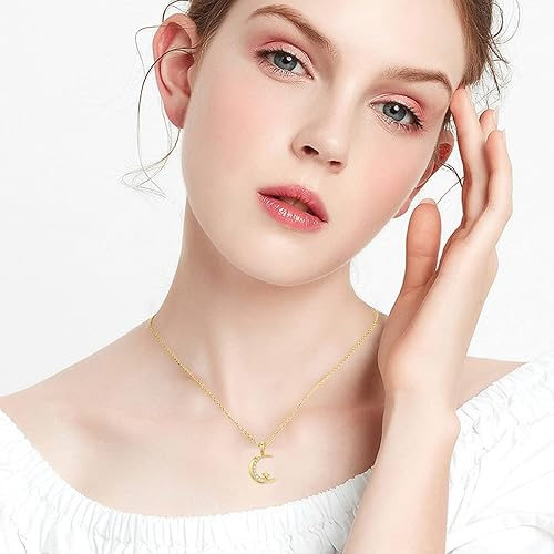 Jewelance™ CrescentNecklace 1+1 GRATIS: Minimalistische Maan Hanger Verstelbare Halve Maan Ketting Sieraden