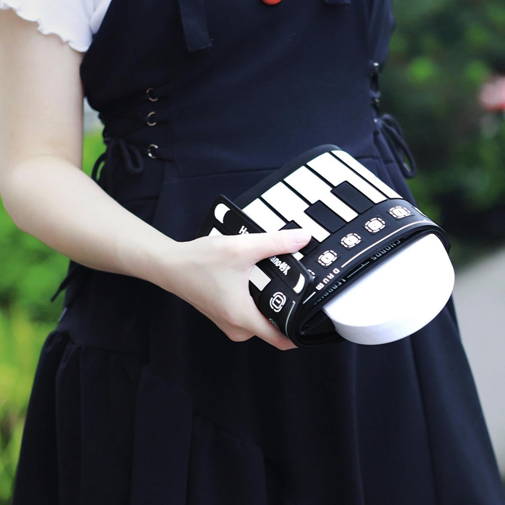 Kletshuts™ PortablePiano: Lichtgewicht Muziek Roll-Up Draagbare Piano Toetsenbord