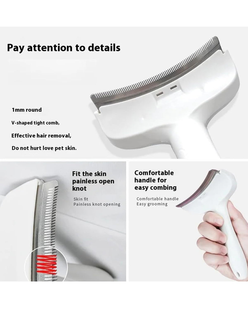 DogCatFri™ GentleComb 1+1 GRATIS: Zachte Huisdier Deshedding V-Tand Kam