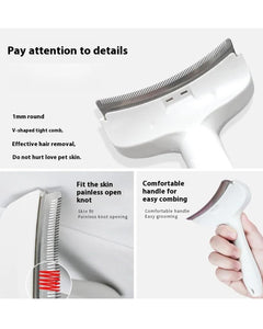 DogCatFri™ GentleComb 1+1 GRATIS: Zachte Huisdier Deshedding V-Tand Kam