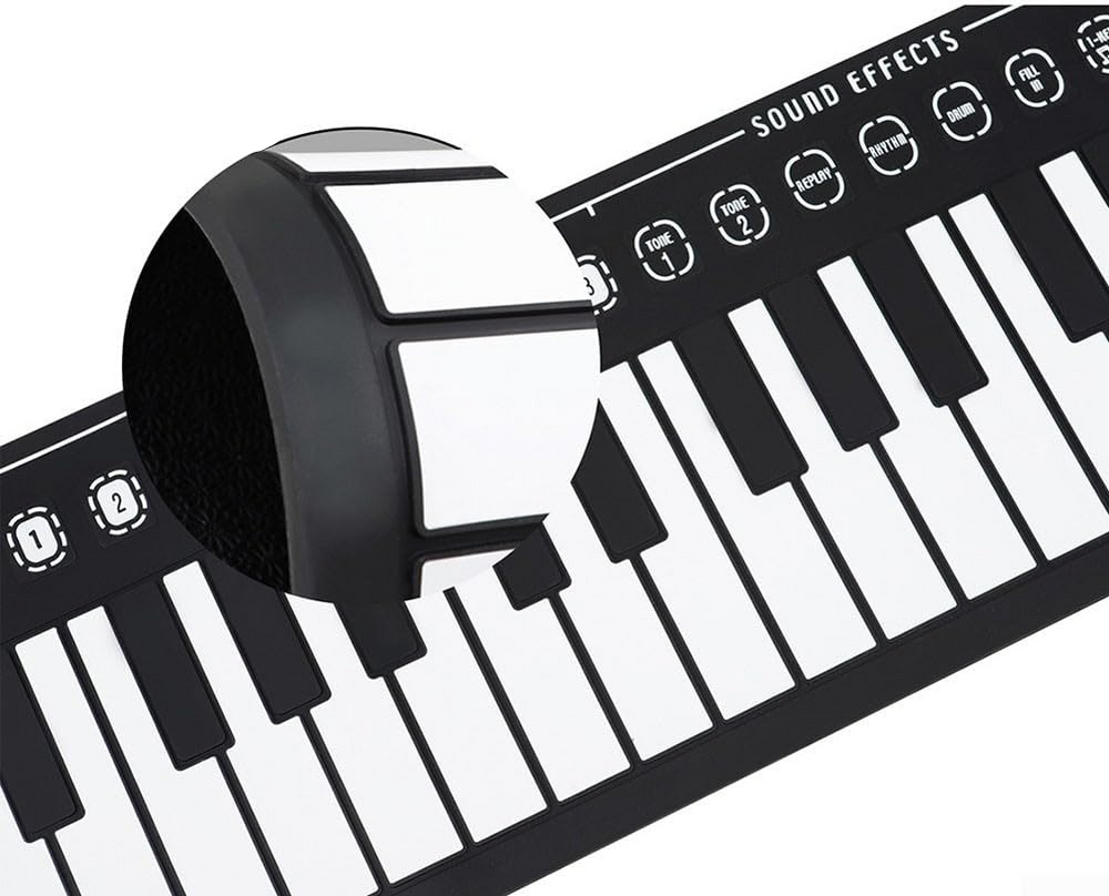 Kletshuts™ PortablePiano: Lichtgewicht Muziek Roll-Up Draagbare Piano Toetsenbord