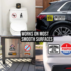 FunnyStickers: Grappige Blauwe Kraag Waterdichte Stickers Pakket