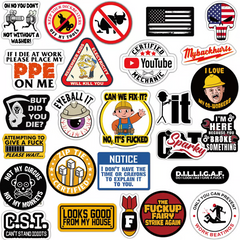 FunnyStickers: Grappige Blauwe Kraag Waterdichte Stickers Pakket