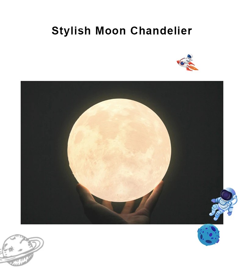 Ledsen™ MoonLamp: Elegante Decoratieve Maan Hanglamp