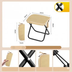 UltiFurni® PortableStool: Gemakkelijk Vouwbare Ultra-Lichte Compacte Draagbaar Kruk