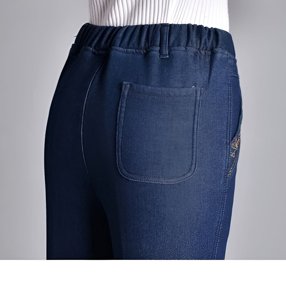 Icone™ CasualJeans: Elastische Hoge Taille Stretch Rechte Pijpen Casual Jeans